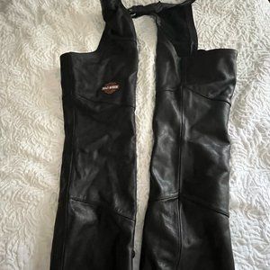 Harley-Davidson Women's Black Leather Chaps Size M
